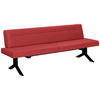 SITZBANK in Metall, Textil Rot  - Rot/Schwarz, Konventionell, Textil/Metall (220/87/70cm) - Moderano