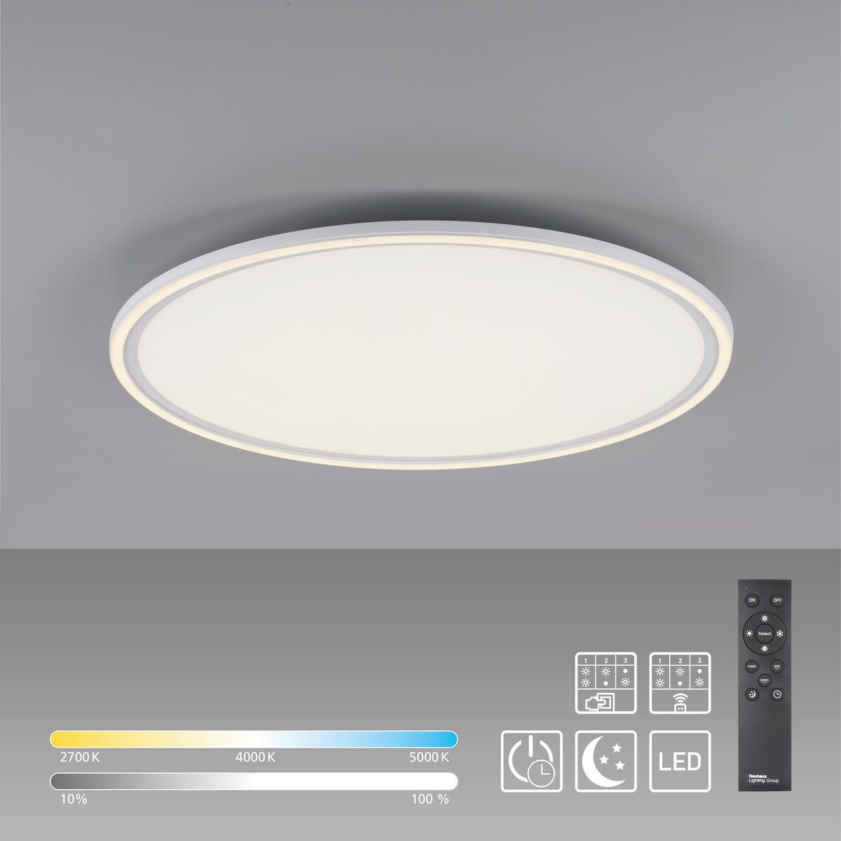 LED-DECKENLEUCHTE 60/60/5,8 cm   - Weiß, Basics, Metall (60/60/5,8cm)