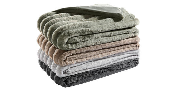 FELLDECKE ZUZANNO 150/200 cm  - Silberfarben, Textil (150/200cm) - Novel