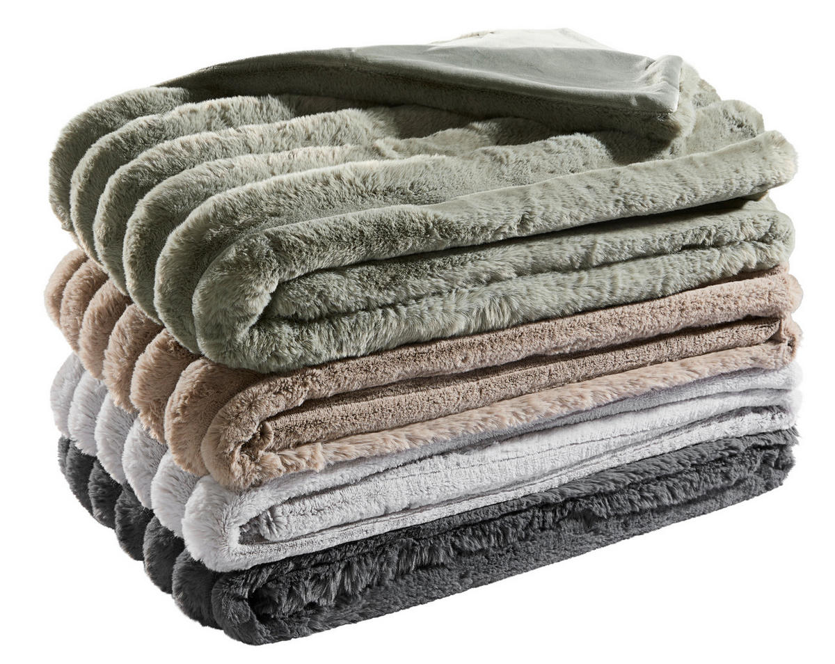 FELLDECKE ZUZANNO 150/200 cm  - Silberfarben, Textil (150/200cm) - Novel