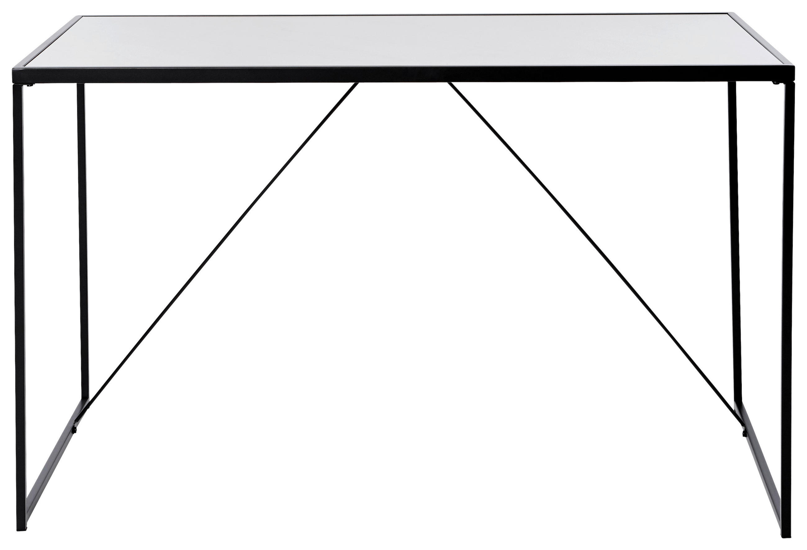 SCHREIBTISCH 120/60/73 cm Schwarz, Weiß  - Schwarz/Weiß, KONVENTIONELL, Holzwerkstoff/Metall (120/60/73cm) - Livetastic
