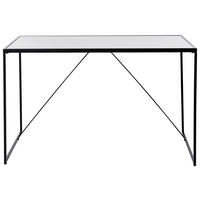 SCHREIBTISCH 120/60/73 cm Schwarz, Weiß  - Schwarz/Weiß, KONVENTIONELL, Holzwerkstoff/Metall (120/60/73cm) - Livetastic