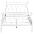 METALLBETT 90/200 cm  in Weiß  - Weiß, Basics, Metall (90/200cm) - Carryhome