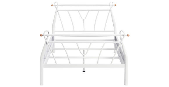 METALLBETT 90/200 cm  in Weiß  - Weiß, Basics, Metall (90/200cm) - Carryhome