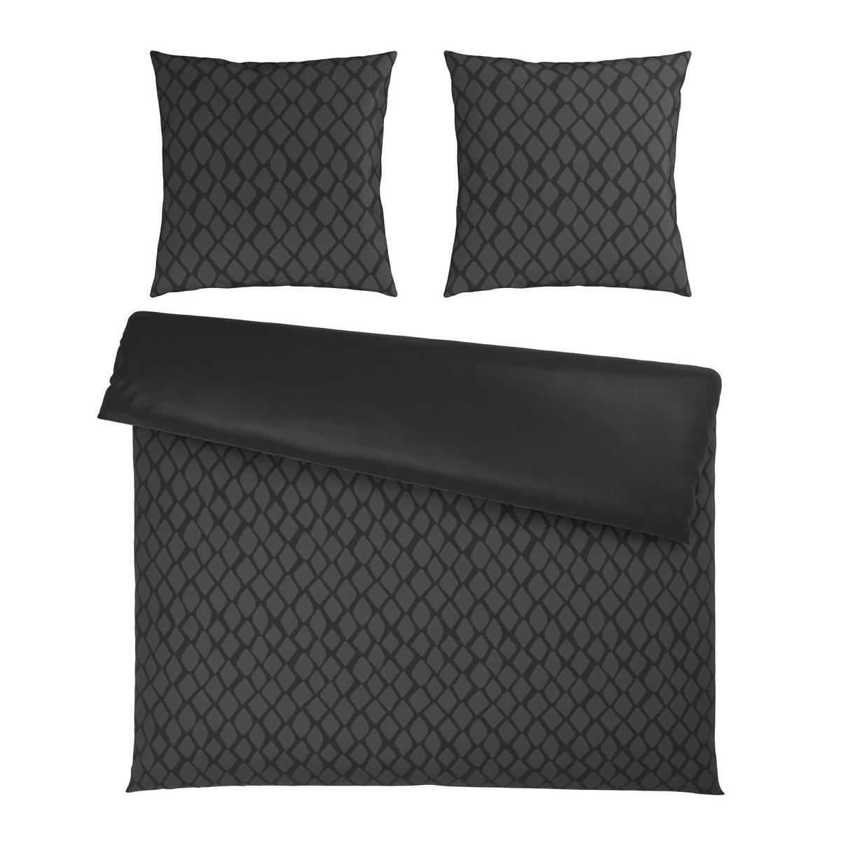 WENDEBETTWÄSCHE SNAKO Satin 200/200 cm  - Anthrazit, Design, Textil (200/200cm) - Dieter Knoll