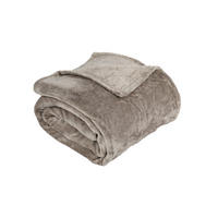 ĆEBE 130/170 cm  BELA  - sivobraon, Osnovno, tekstil (130/170cm)