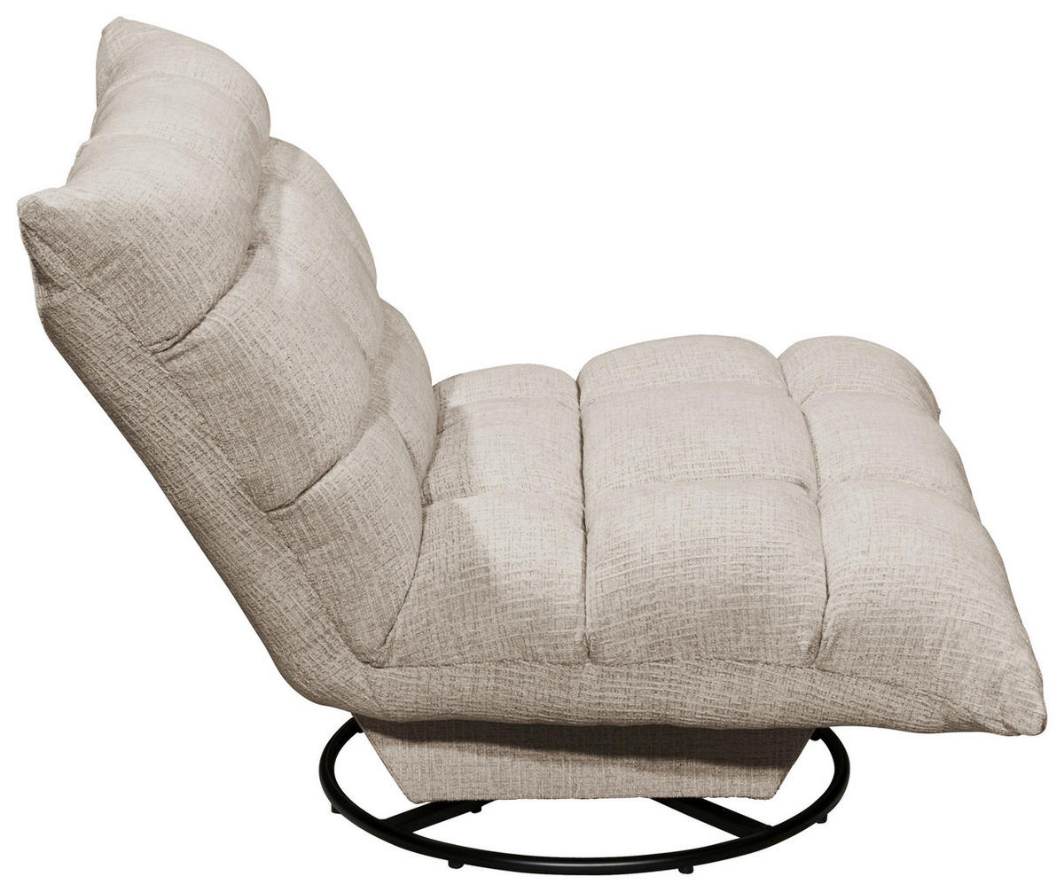 SESSEL in Chenille Taupe  - Taupe/Schwarz, MODERN, Textil/Metall (100/83/94cm) - Livetastic