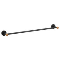 HANDTUCHHALTER Schwarz  - Schwarz, KONVENTIONELL, Metall (6,5/5,2cm) - Spirella