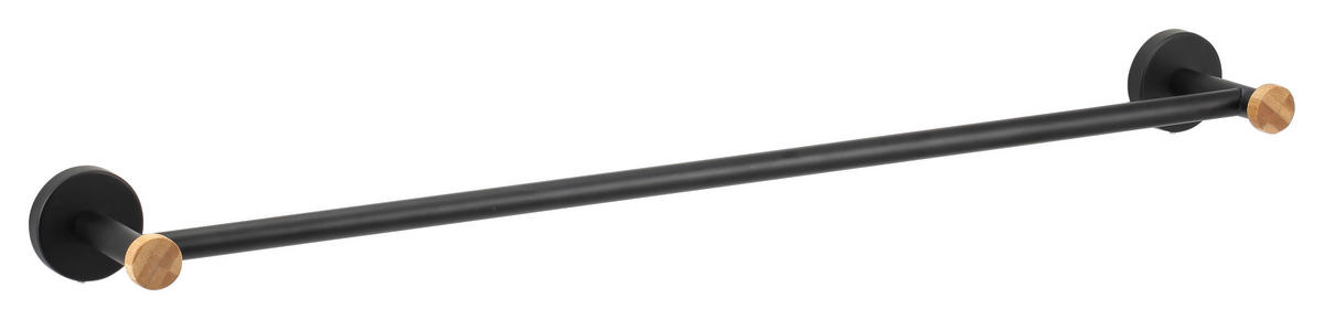 HANDTUCHHALTER Schwarz  - Schwarz, KONVENTIONELL, Metall (6,5/5,2cm) - Spirella