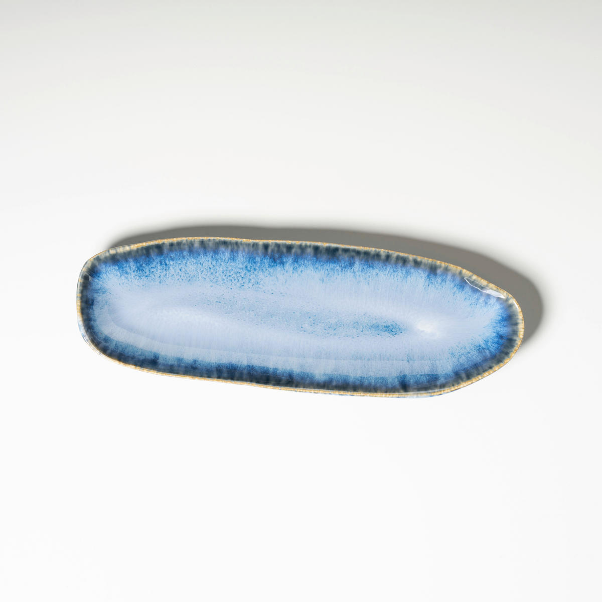 PLATTE WILDE SCHLUCHT  - Blau, Basics, Keramik (34/2,5/11,2cm) - Gipfelstück