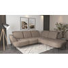 ECKSOFA DANCE E in Chenille Cappuccino  302/270 cm  - Schwarz/Cappuccino, MODERN, Textil/Metall (302/270cm) - Sit & More