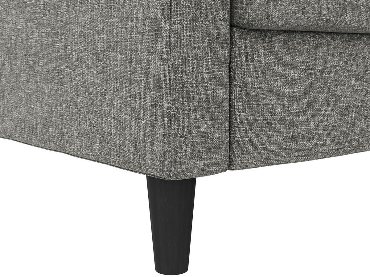 ECKSOFA PALERMO Anthrazit Webstoff, Leinenoptik Schlaffunktion, Stauraum  - Anthrazit/Schwarz, Basics, Kunststoff/Textil (213/154cm) - Livetastic
