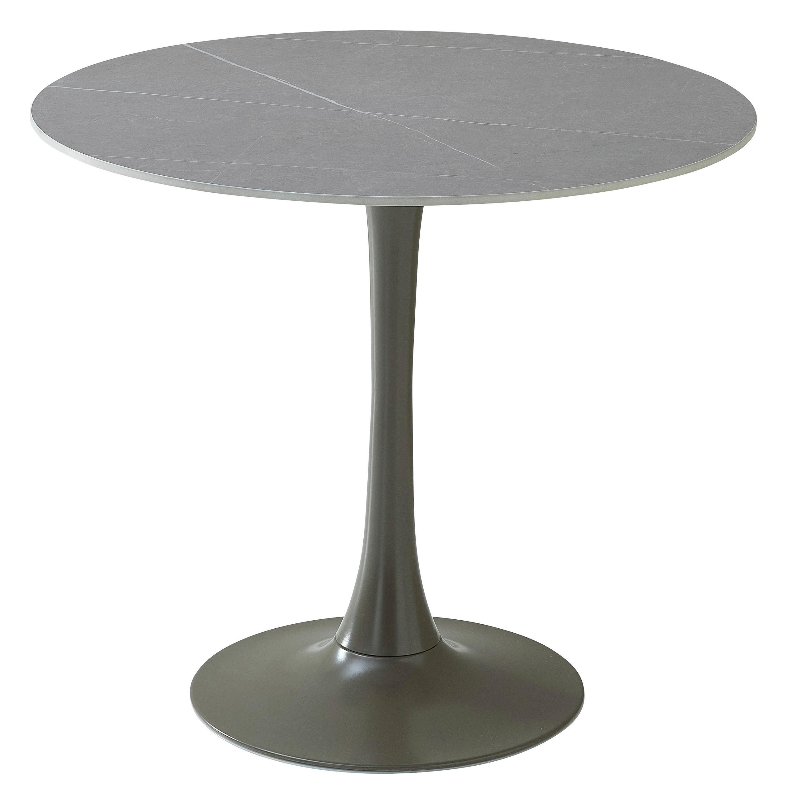 Boxxx ESSTISCH 90/90/75 cm Metall, Keramik rund Grau jetzt nur online ➤