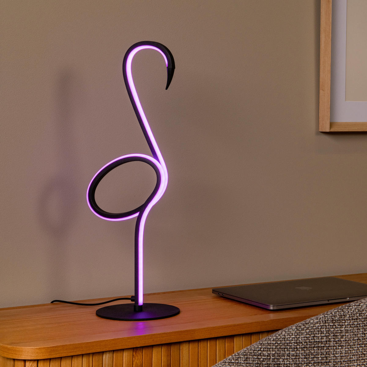 LED-TISCHLEUCHTE FLAMINGO 15/18.1/49.5 cm   - Multicolor/Schwarz, LIFESTYLE, Metall (15/18.1/49.5cm) - Lucide