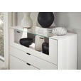 HIGHBOARD Weiß  121,9/121,5/45,2 cm  - Schwarz/Weiß, Design, Glas/Keramik (121,9/121,5/45,2cm) - Dieter Knoll