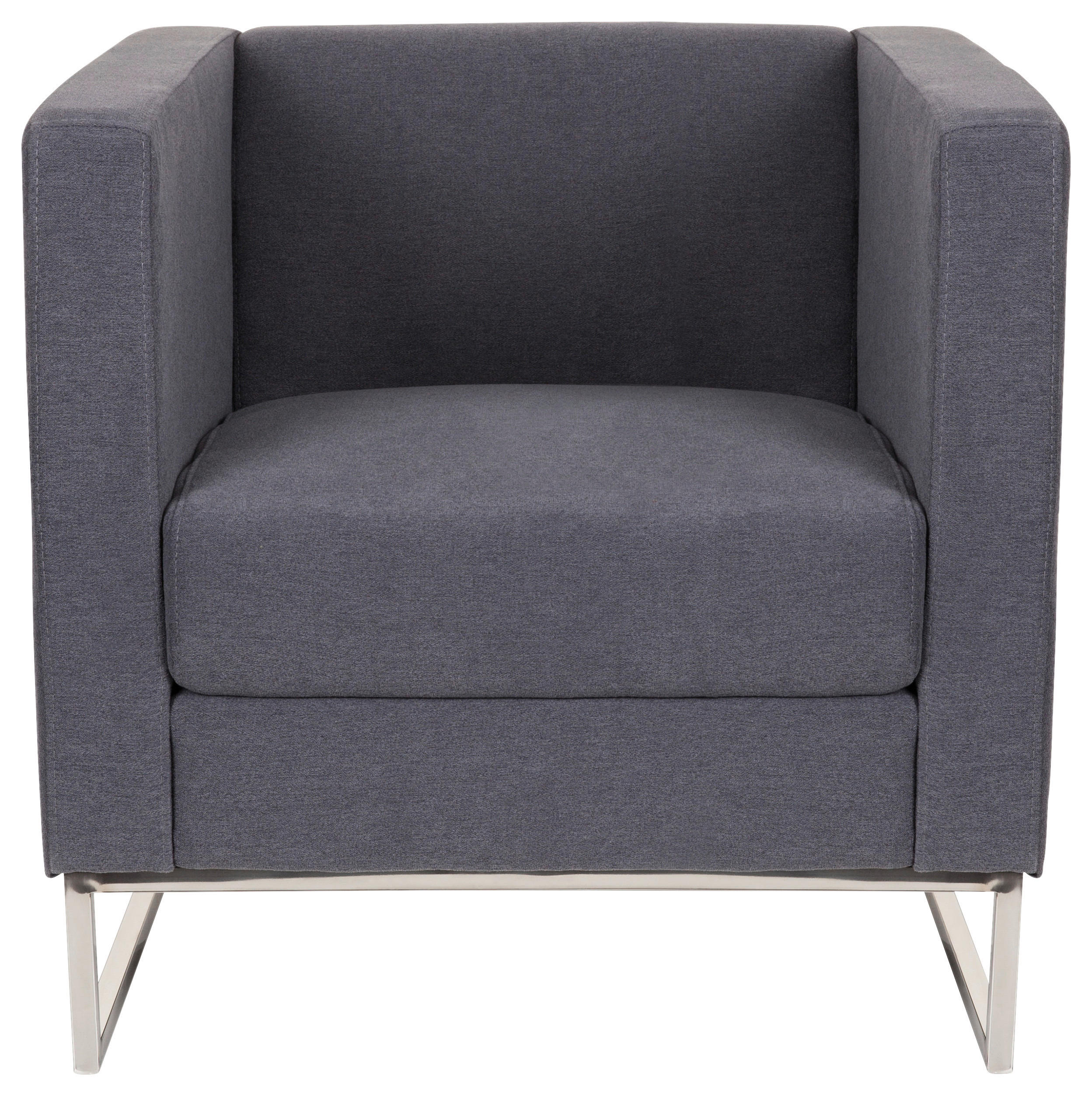 FÅTÖLJ i textil mörkgrå  - mörkgrå, Modern, metall/textil (72/71/72cm) - MID.YOU
