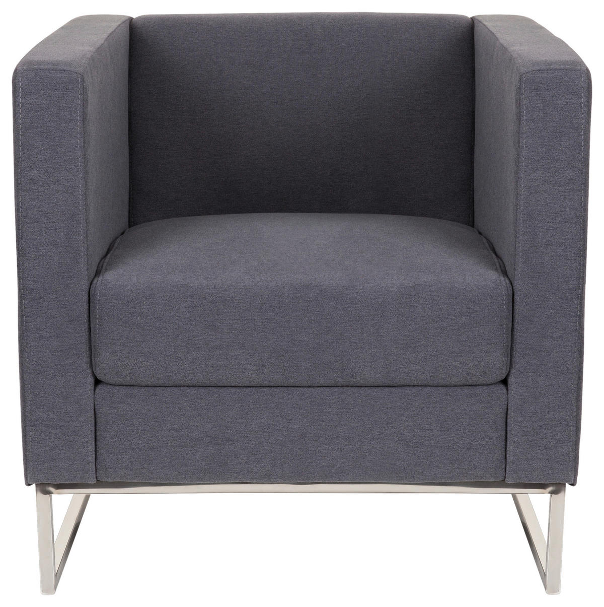 FÅTÖLJ i textil mörkgrå  - mörkgrå, Modern, metall/textil (72/71/72cm) - MID.YOU
