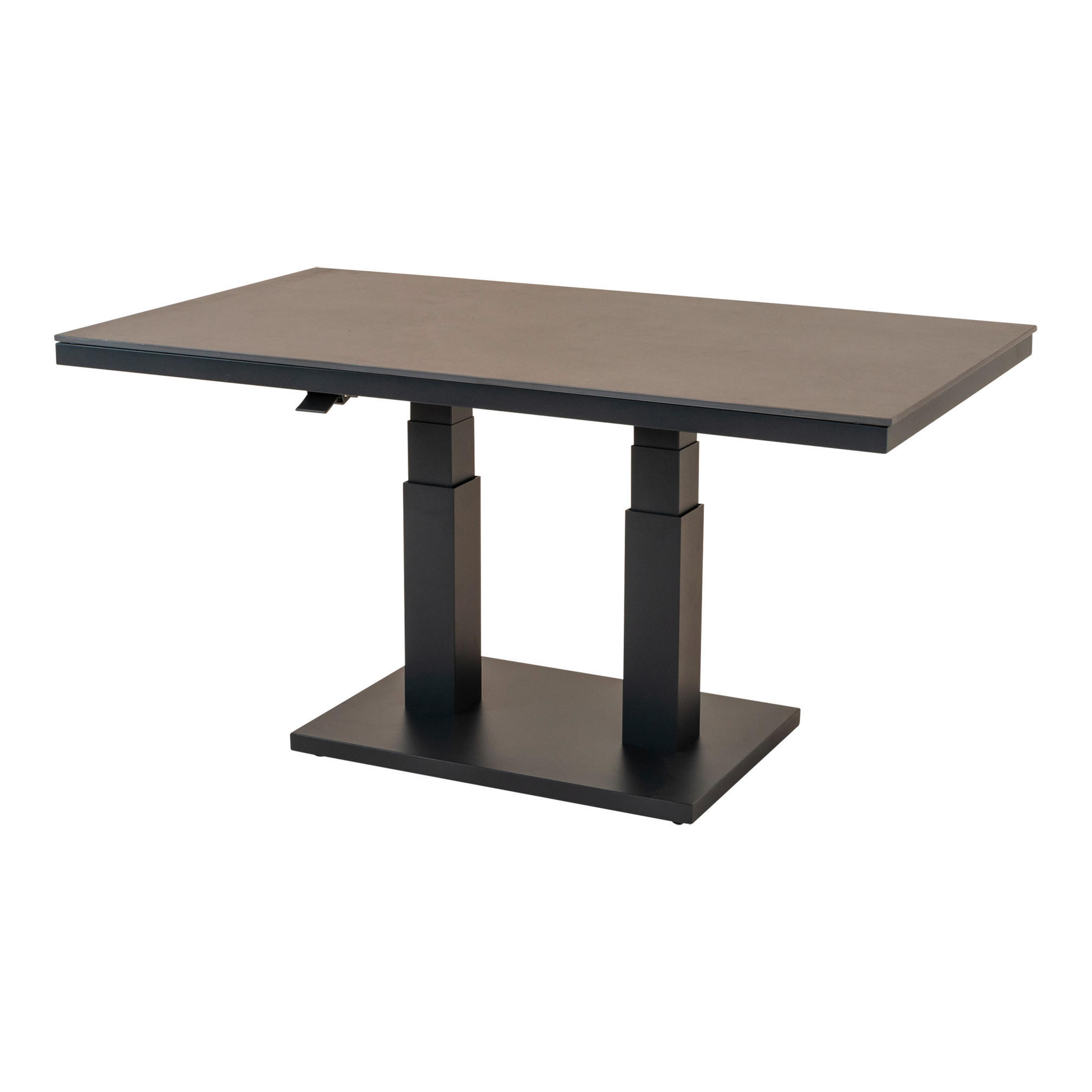 LOUNGETISCH 140/85/50-72 cm  - Anthrazit, MODERN, Keramik/Metall (140/85/50-72cm) - Ambia Garden