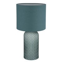 TISCHLEUCHTE - Weiss/Hellgrün, Basics, Glas/Kunststoff (26,5/50cm) - Globo