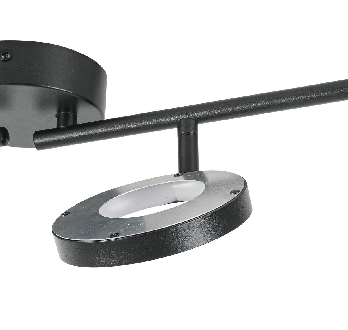 LED-STRAHLER Granada 83/12/19 cm   - Schwarz/Alufarben, Basics, Kunststoff/Metall (83/12/19cm) - Novel