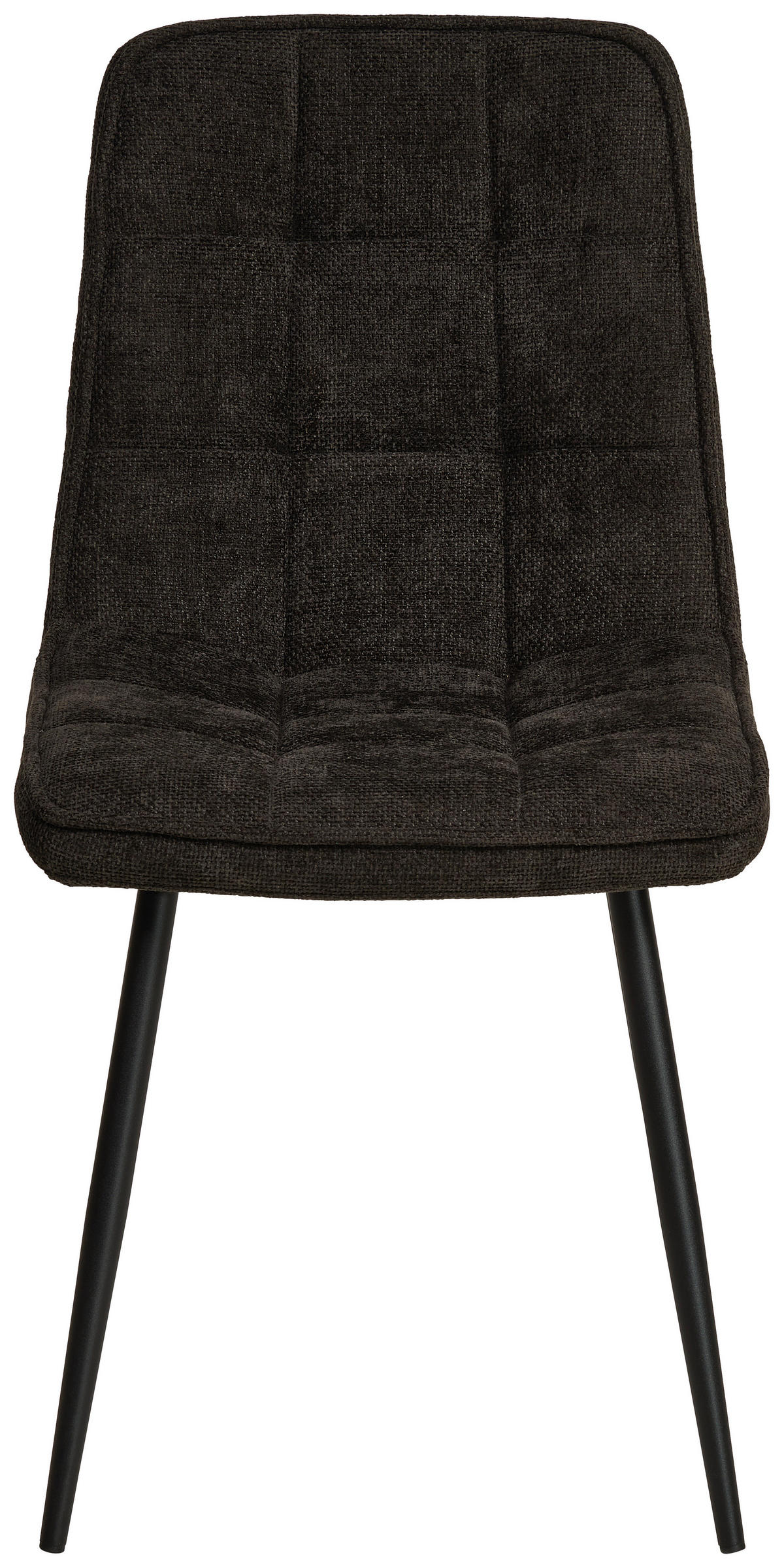 STUHL Leinenoptik Schwarz Pappel Sperrholz  - Schwarz, KONVENTIONELL, Holz/Textil (45/89/58cm) - MID.YOU