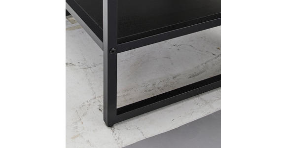 COUCHTISCH 50/50/40 cm quadratisch Naturfarben, Schwarz  - Schwarz/Naturfarben, Basics, Holzwerkstoff/Metall (50/50/40cm) - Carryhome