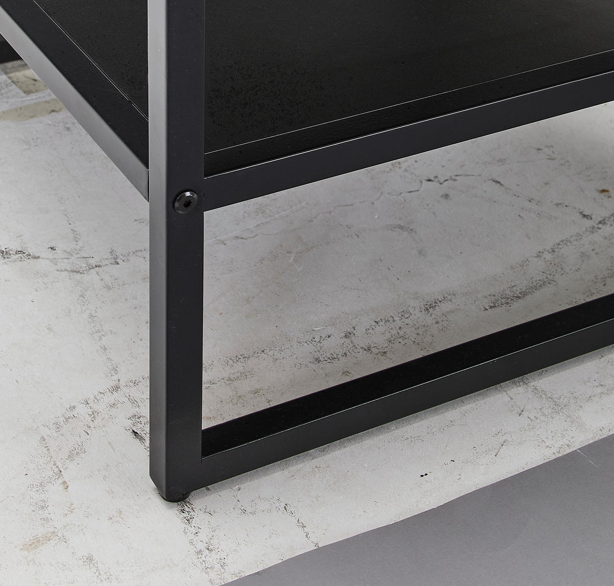 COUCHTISCH 50/50/40 cm quadratisch Naturfarben, Schwarz  - Schwarz/Naturfarben, Basics, Holzwerkstoff/Metall (50/50/40cm) - Carryhome