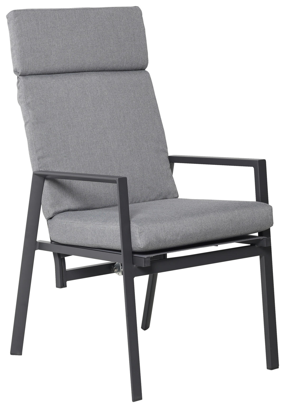 GARTENSESSEL Aluminium Grau  - Grau, Design, Textil/Metall (56,5/105/69,5cm) - Ambia Garden