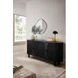 SIDEBOARD  in 180/80/40 cm  - Schwarz, Trend, Holz/Metall (180/80/40cm) - Ambia Home
