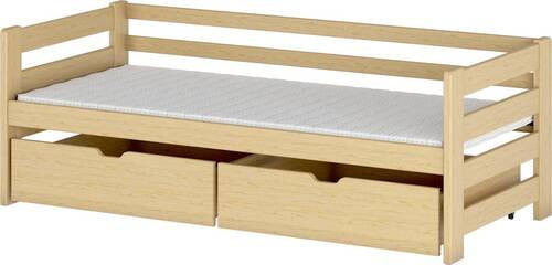 POSTEĽ S ÚLOŽNÝM PRIESTOROM, 90/200 cm farba borovice - farba borovice/farba brezy, Modern, drevo/kompozitné drevo (90/200cm) - MID.YOU