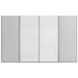 SCHWEBETÜRENSCHRANK 361/223/68 cm 4-türig  - Chromfarben, KONVENTIONELL, Glas/Holzwerkstoff (361/223/68cm) - Novel