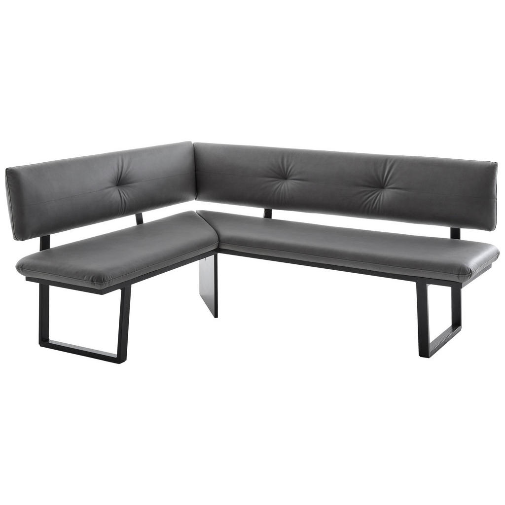Thumbnail - Cantus Eckbank, Schwarz, Dunkelgrau, Metall, Textil, 4-Sitzer, L-Form, 205x165 cm, Fußauswahl, Stoffauswahl, Typenauswah...