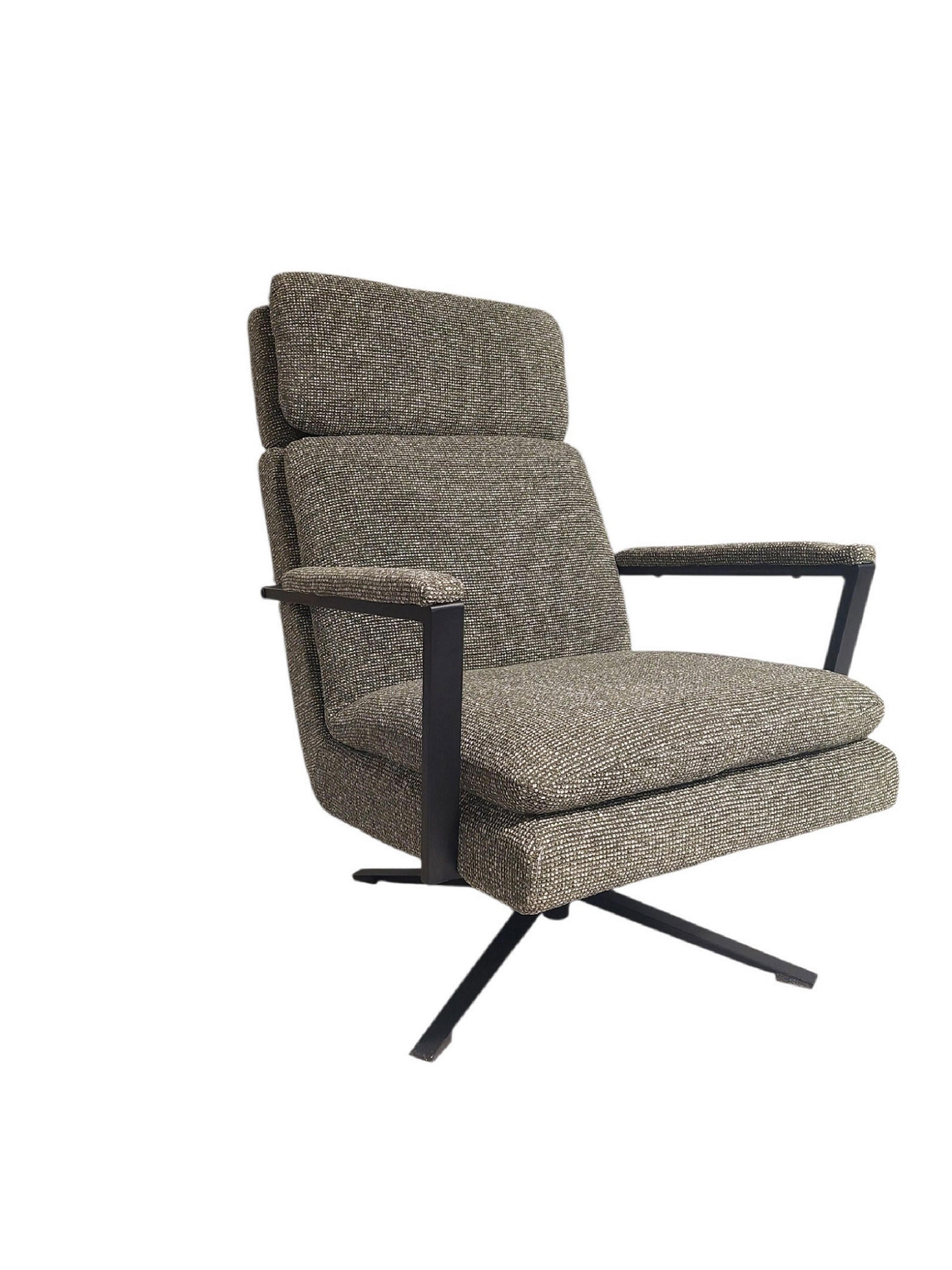 FOTEL - fekete/zöld, Basics, textil/fém (73/102/92cm) - Stylife