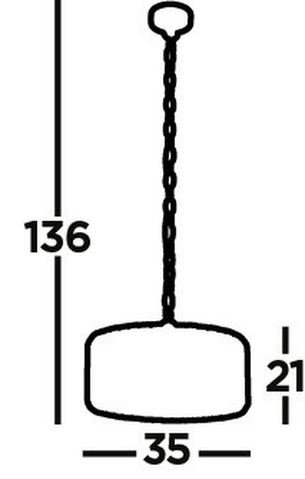 VISEČA SVETILKA  Chapeau      35/136 cm      E27 - barve kroma/barve jantarja, Konvencionalno, kovina/steklo (35/136cm)
