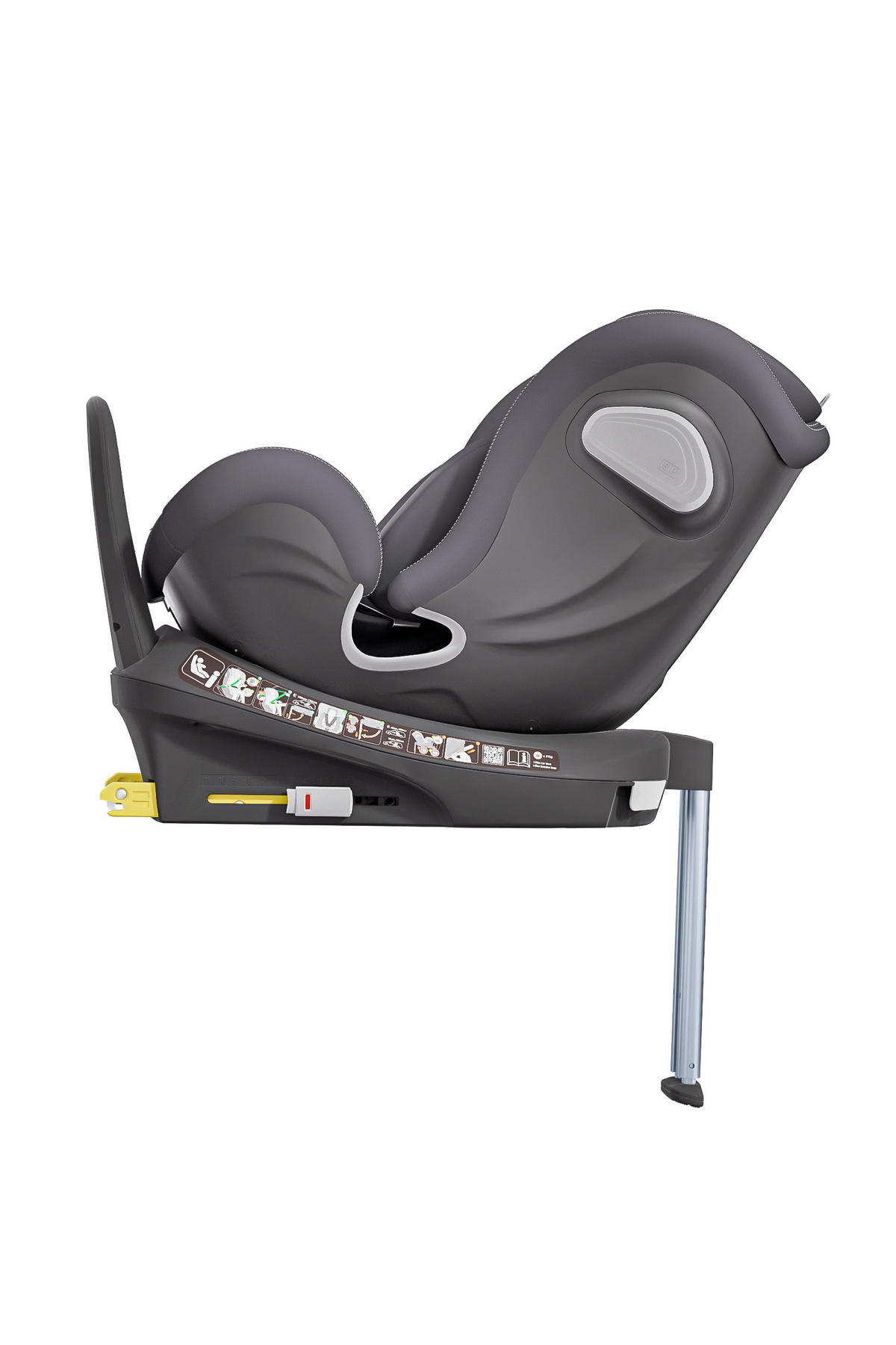 REBOARDER-KINDERSITZ Swan Fix Koala Grey   - Dunkelgrau, Basics, Kunststoff/Textil (44/77/58.5cm) - AVOVA
