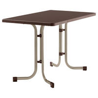 GARTENTISCH Holzwerkstoff Champagner, Mokka rechteckig  - Champagner/Mokka, MODERN, Holzwerkstoff/Metall (115/70/72cm) - Sieger