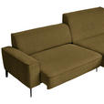 ECKSOFA  in Flachgewebe Khaki  285/190 cm  - Khaki/Schwarz, Design, Textil/Metall (285/190cm) - Johann Jakob
