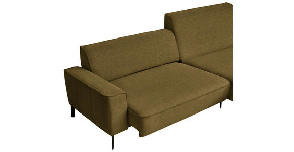 ECKSOFA  in Flachgewebe Khaki  285/190 cm  - Khaki/Schwarz, Design, Textil/Metall (285/190cm) - Johann Jakob