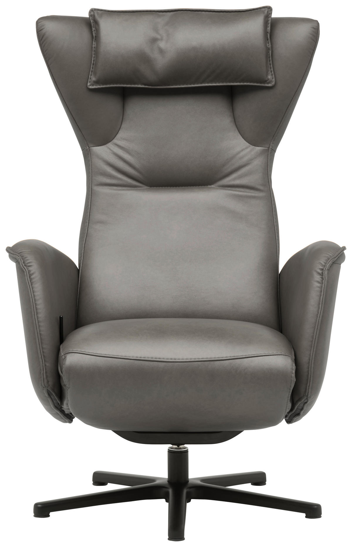 RELAXSESSEL Leder Taupe  - Taupe/Schwarz, Design, Leder/Metall (75/106/86cm) - Valdera