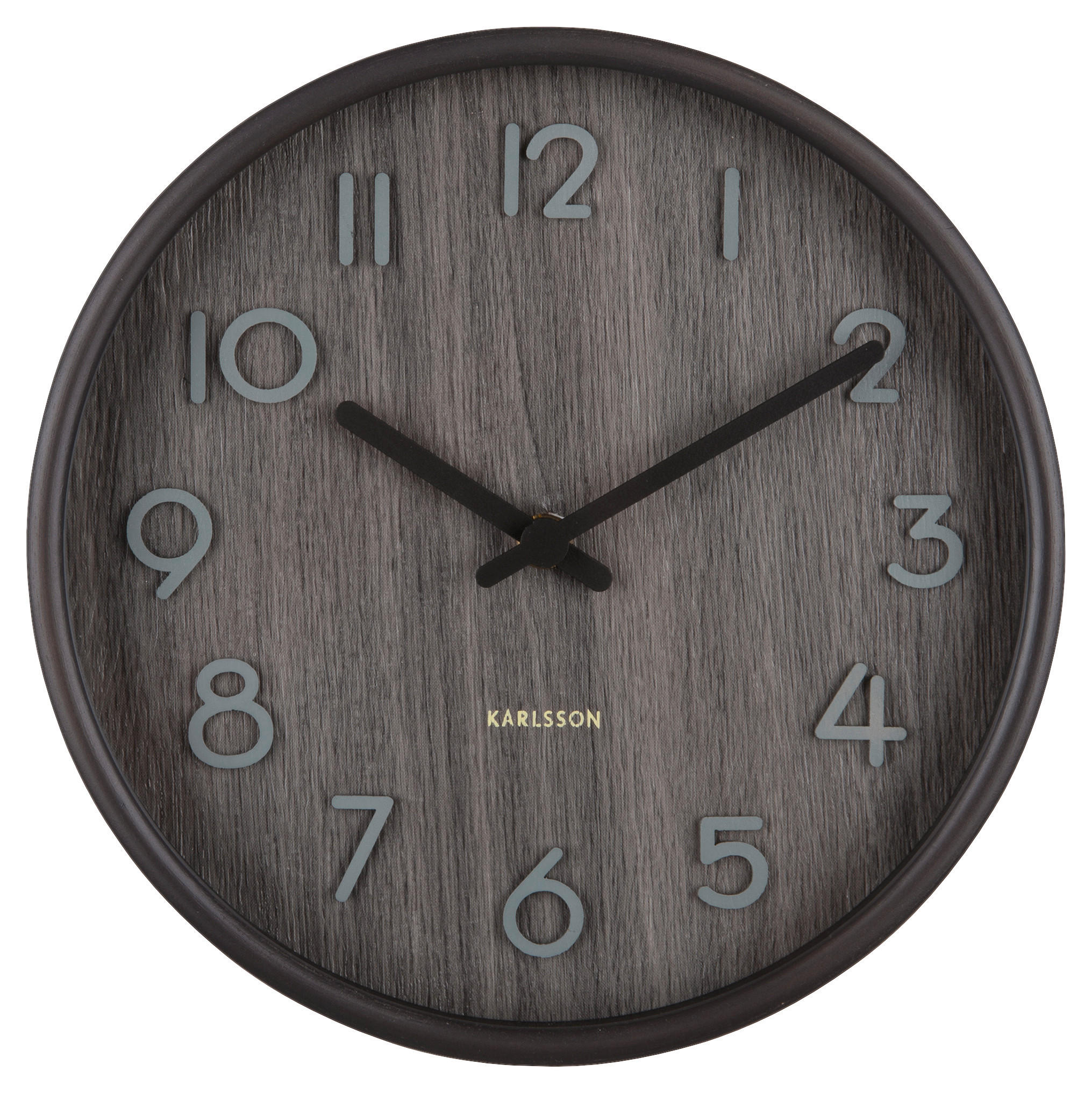 WANDUHR  Grau  - Grau, Basics, Holz (22/22/4,5cm) - Karlsson