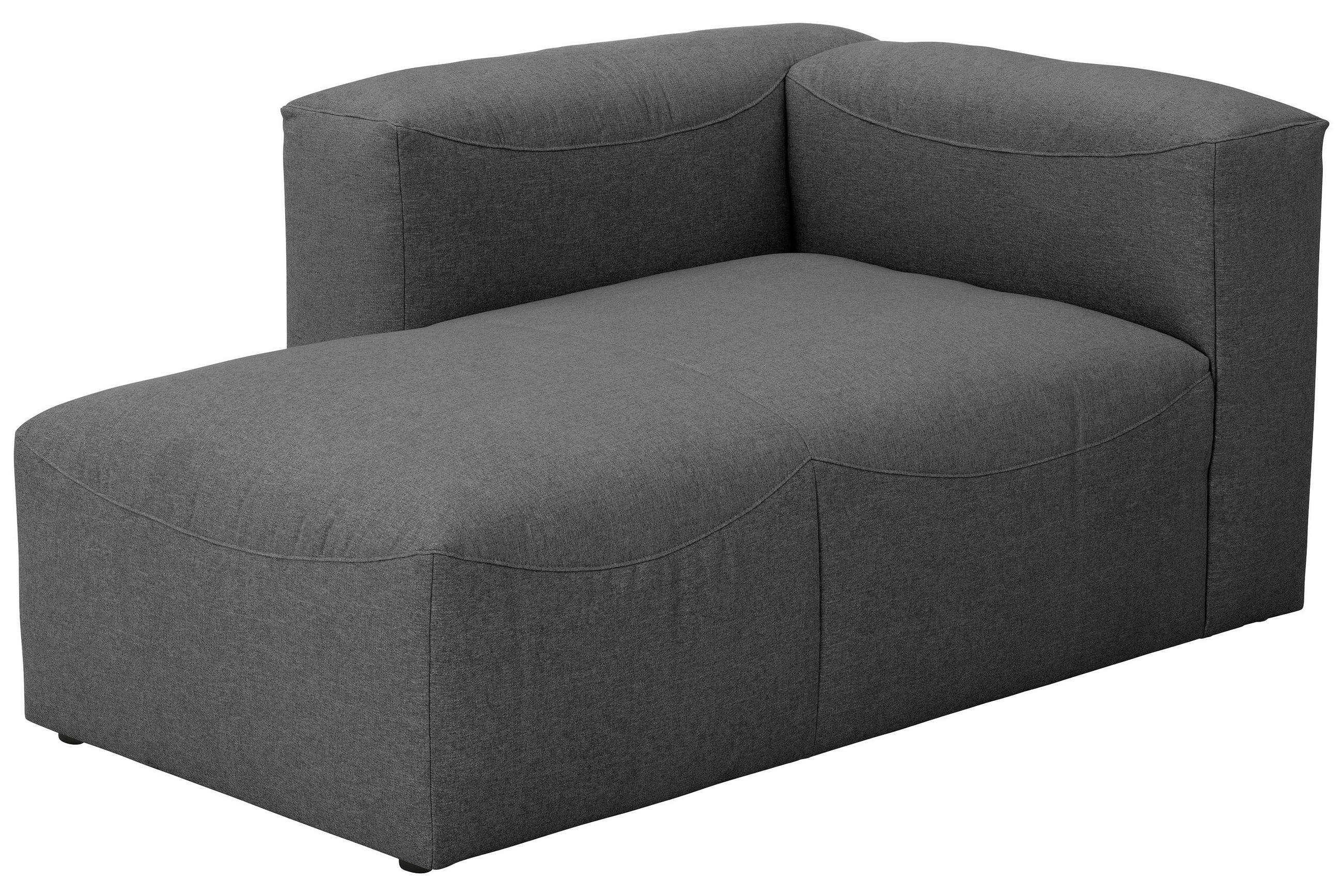 RÉCAMIERE Anthrazit Flachgewebe  - Anthrazit, Design, Kunststoff/Textil (160/73/100cm) - Max Winzer
