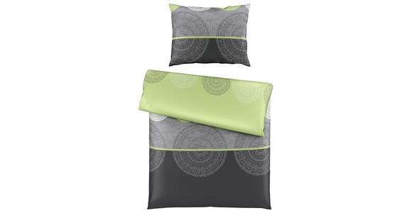 Bettwäsche Denise 140/200cm Grün - Grün, MODERN, Textil - Luca Bessoni