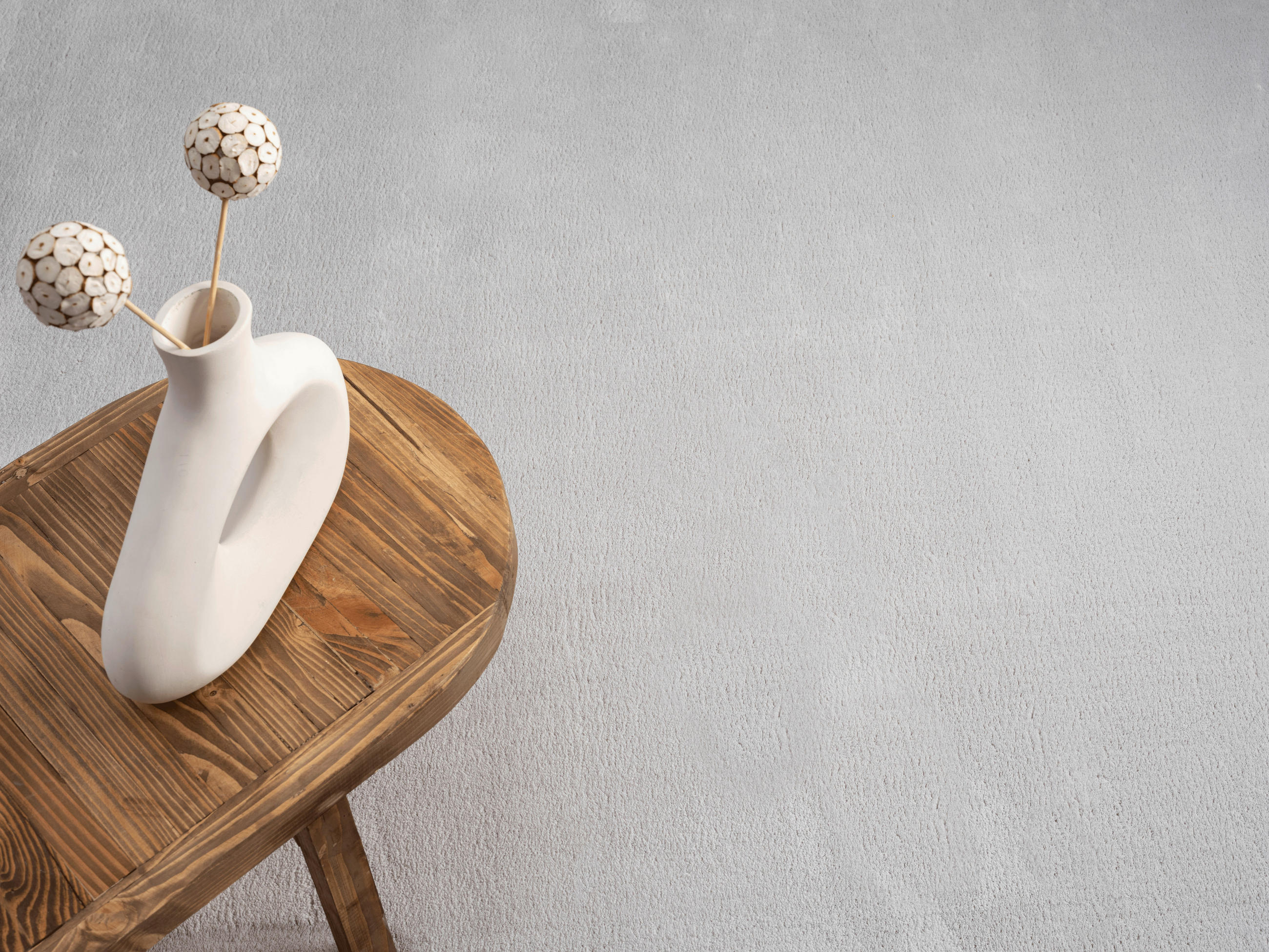 Thumbnail - Novel Fellteppich Loft, Grau, Textil, Uni, rechteckig, 160x220 cm, Bsci, für Fußbodenheizung geeignet, Teppiche & Böden,...