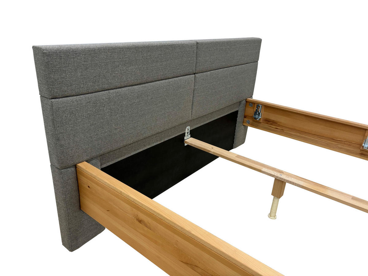 BETT - Beige/Naturfarben, MODERN, Holz (200/200cm) - MID.YOU