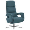 RELAXSESSEL in Leder Blau  - Blau/Edelstahlfarben, Design, Leder/Metall (76/119/86cm) - Dieter Knoll