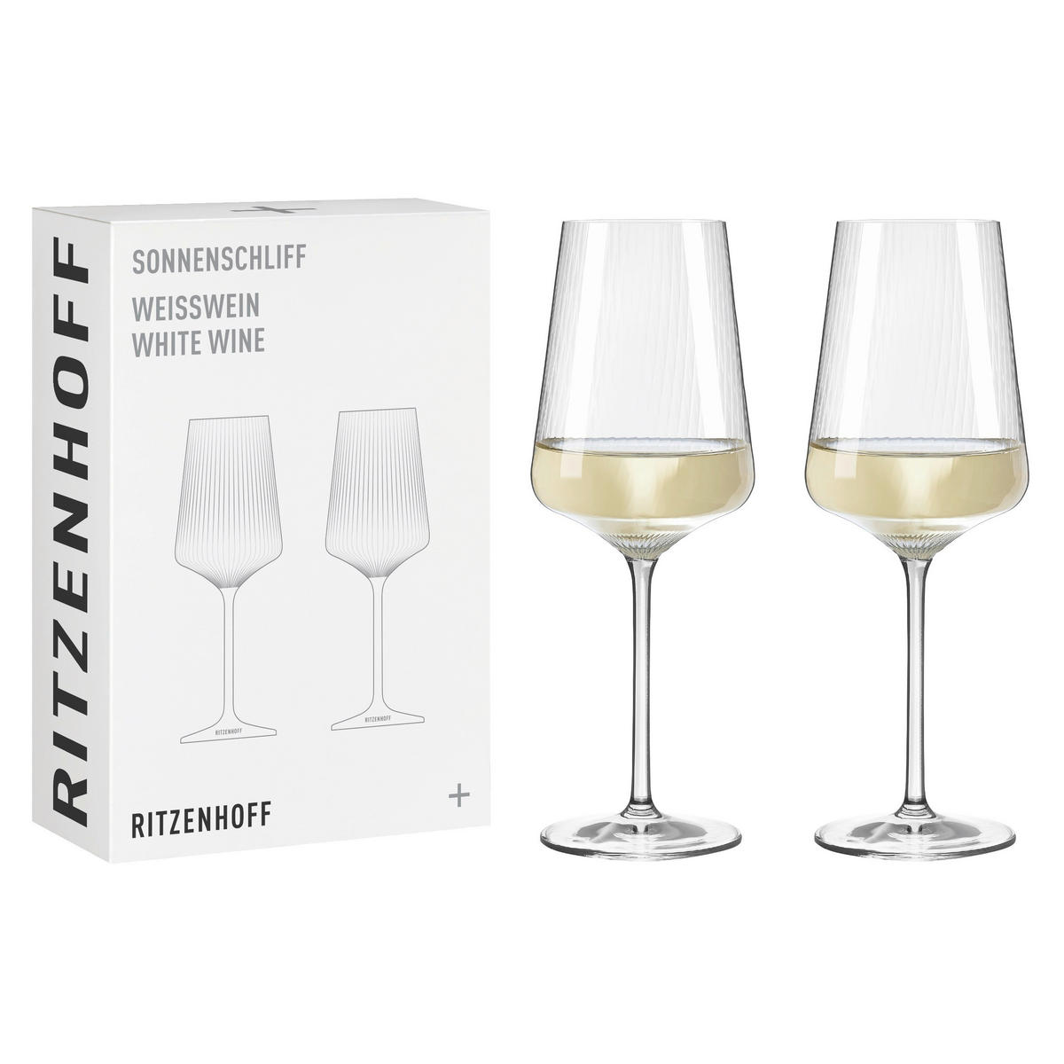 GLÄSERSET Sonnenschliff 2-teilig  - Klar, Design, Glas (8,0/22,5/8,0cm) - Ritzenhoff