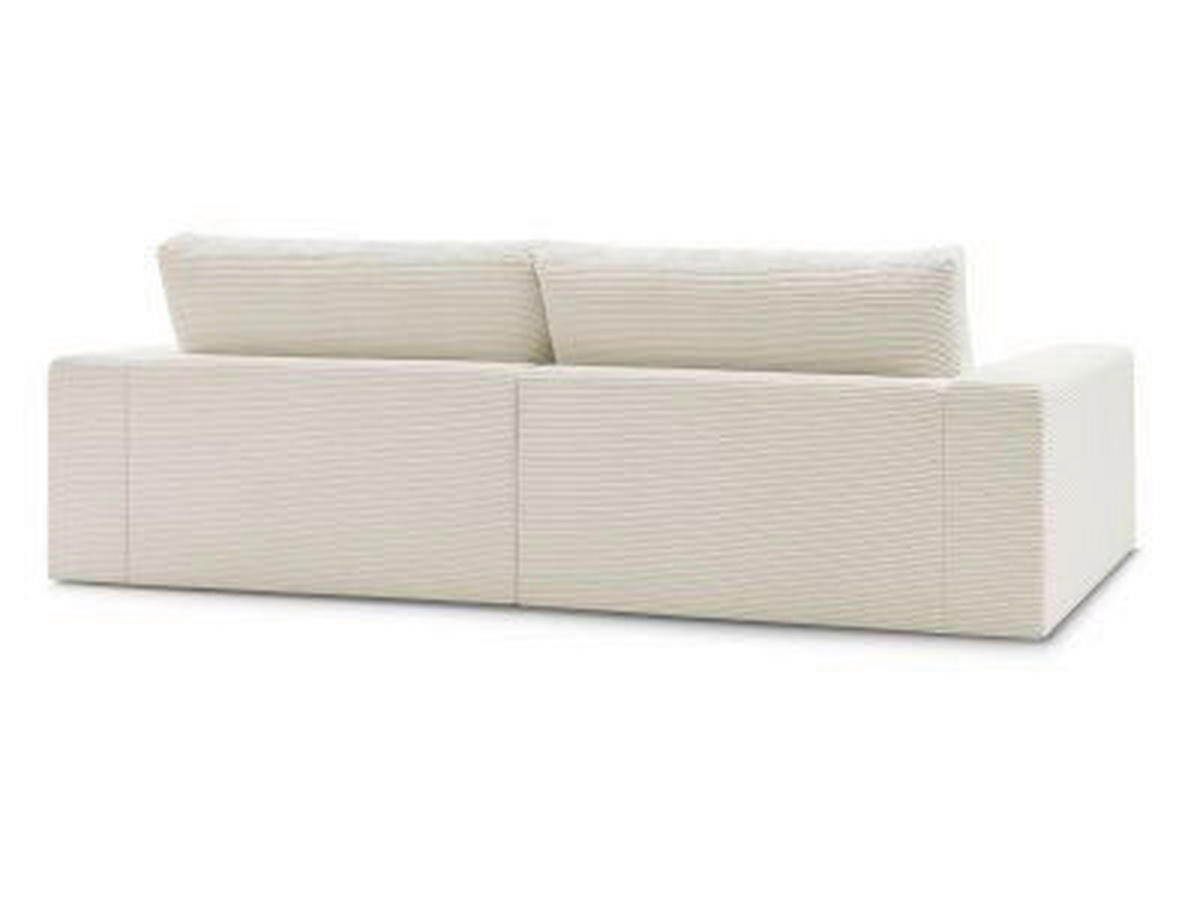3-SITZER-SOFA LEONARD Cord Beige  - Beige/Schwarz, MODERN, Kunststoff/Textil (274/77/109cm)