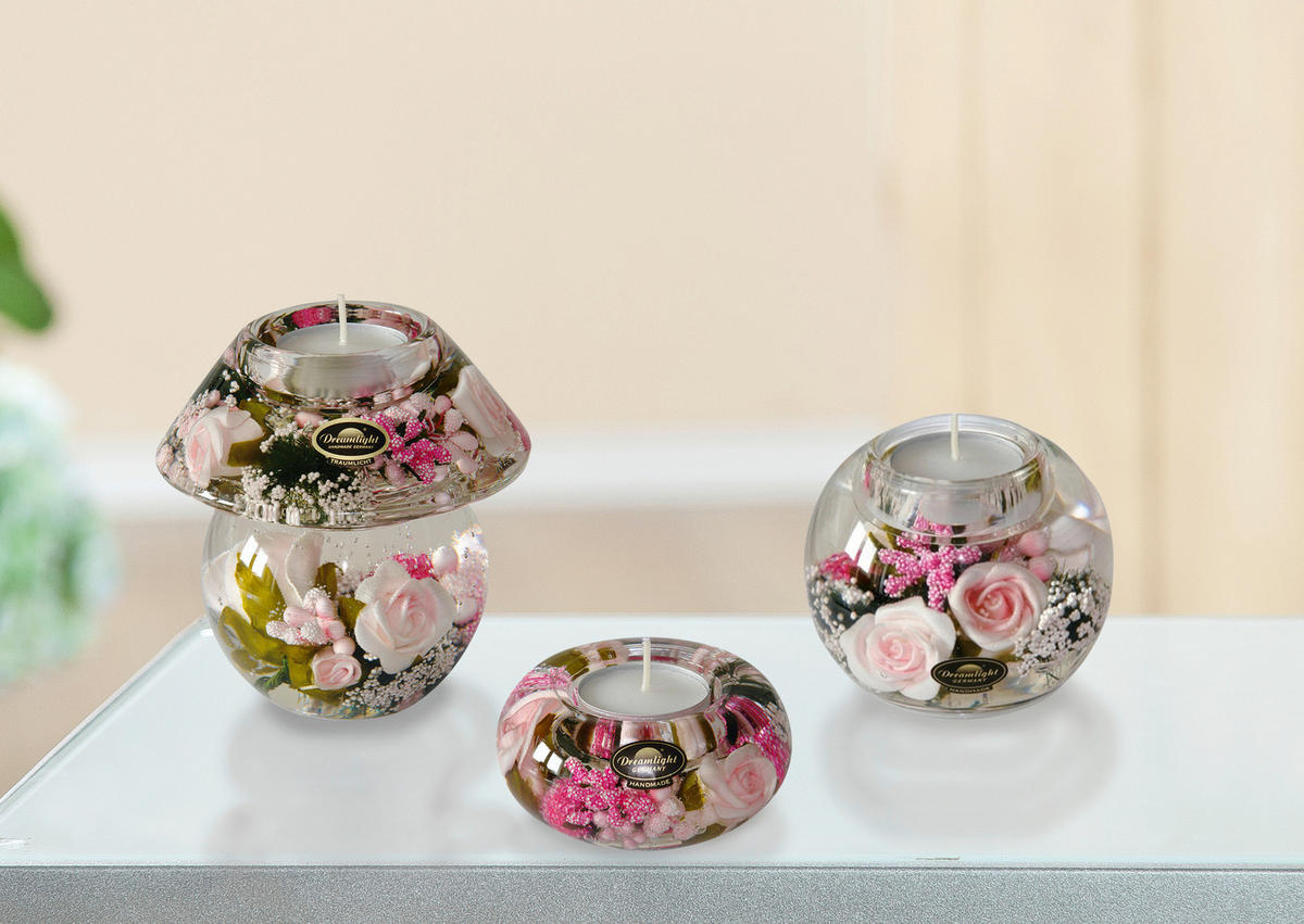 VÄRMELJUSHÅLLARE  - klar, glas (10cm)