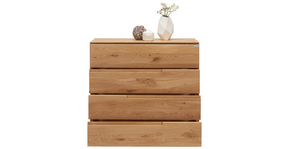 KOMMODE , 99,5/91/42 cm, 4 Schublade(n)  - Eichefarben, KONVENTIONELL, Holz (99,5/91/42cm) - Valnatura