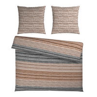 BETTWÄSCHE Cozy Knit Flanell 200/200 cm  - Grau, Design, Textil (200/200cm) - Novel